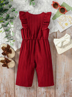 Kids Baby Girl's Solid Sleeveless Bodysuit For Summer European and American style Casual Jumpsuit