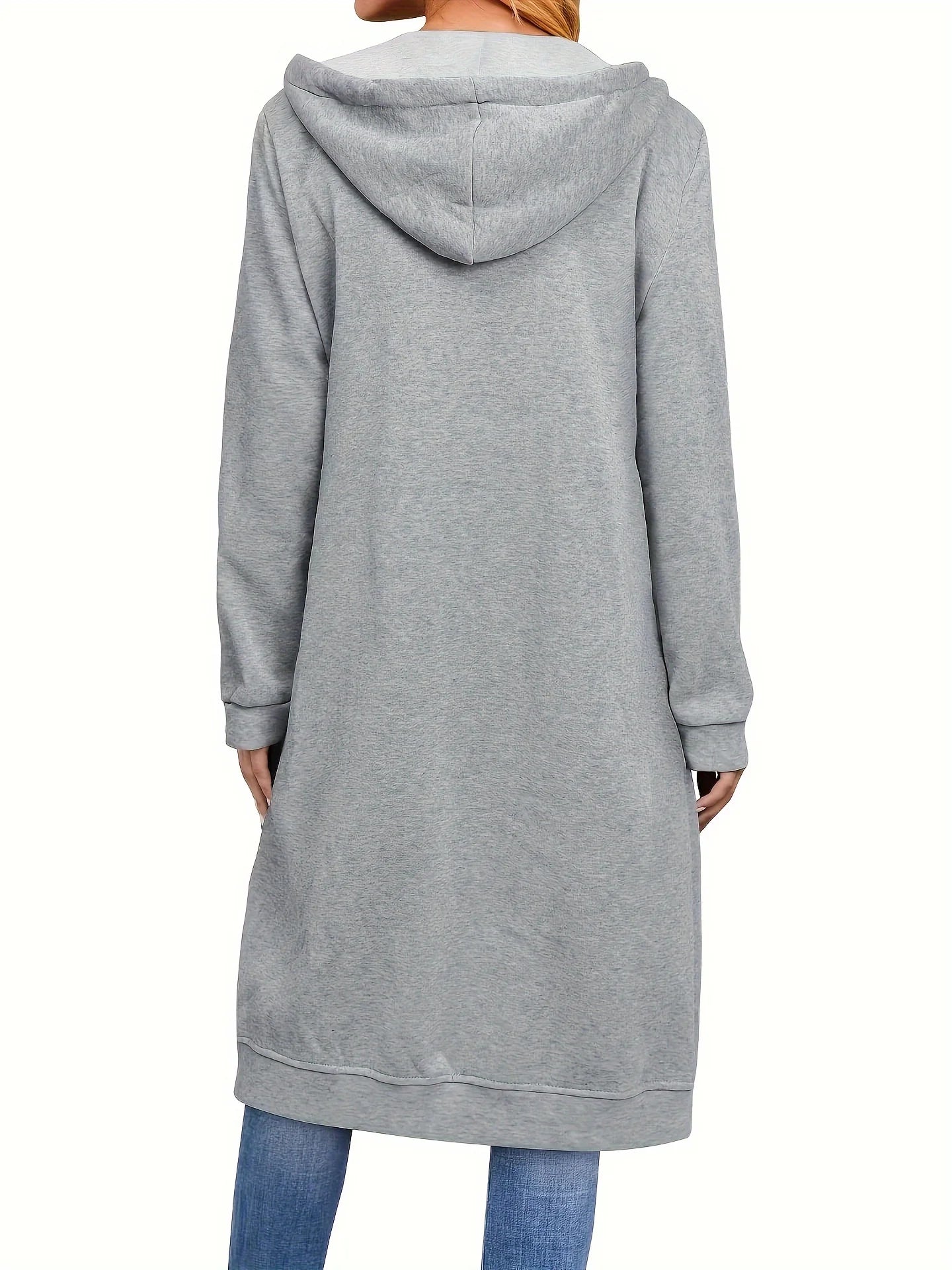 Plus Size Hoodies for Women Casual Full Zip Hoodies Comfortable Women's Long Hoodies Fashionable Sweatshirts With Pockets