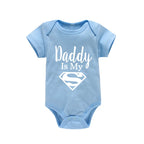 Baby Romper Newborn Baby Boys Girls Clothes Gold Daddy Is My Hero Funny Print Infant Baby Jumpsuit Cute Casual Baby Bodysuit