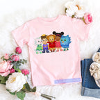 Kawaii Girls T-Shirt Funny Daniel Tiger’S Neighborhood Cartoon Print Baby Girls Clothes Fashion Children’S Tshirt Pink Shirt Top