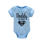 Baby Romper Newborn Baby Boys Girls Clothes Gold Daddy Is My Hero Funny Print Infant Baby Jumpsuit Cute Casual Baby Bodysuit