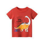 2 3 4 5 7 9 Years Summer Baby Boys Short Sleeve T-shirt Children Kids Cotton Cartoon Tops For Little Boys KF1022