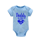 Baby Romper Newborn Baby Boys Girls Clothes Gold Daddy Is My Hero Funny Print Infant Baby Jumpsuit Cute Casual Baby Bodysuit