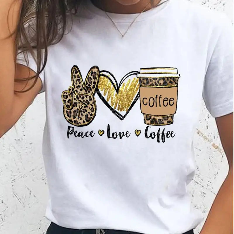 Women T-shirts Sloth Animal Lazy Flower Cute Female T Cartoon Clothes Short Sleeve Casual Fashion Lady Graphic Top Tshirt Tee