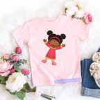 Kawaii Girls T-Shirt Funny Daniel Tiger’S Neighborhood Cartoon Print Baby Girls Clothes Fashion Children’S Tshirt Pink Shirt Top