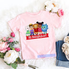 Kawaii Girls T-Shirt Funny Daniel Tiger’S Neighborhood Cartoon Print Baby Girls Clothes Fashion Children’S Tshirt Pink Shirt Top