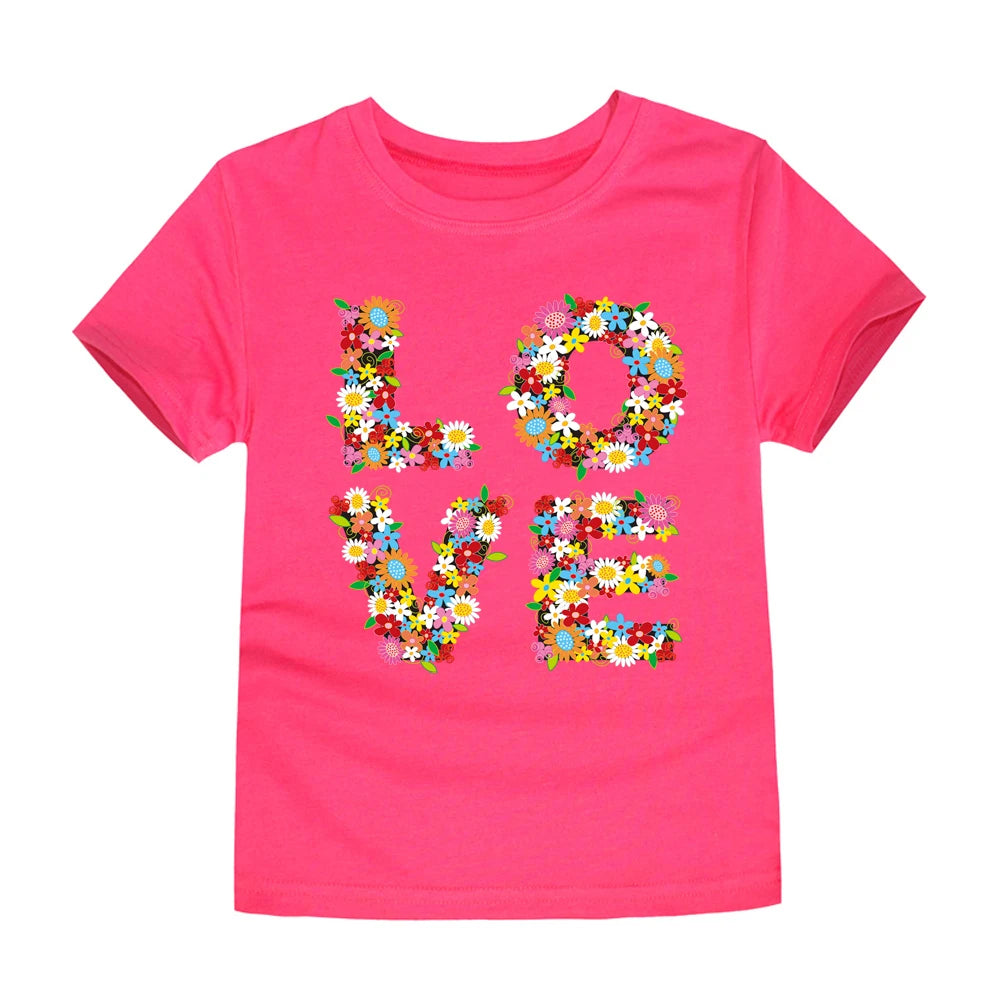 Girls Clothes 2 to 3 4 5 6 7 8 9 10 11 12 13 14 Years 100% Cotton 2024 Summer T Shirts Yellow Butterfly Floral Tee Shirt Tops
