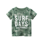 2 3 4 5 7 9 Years Summer Baby Boys Short Sleeve T-shirt Children Kids Cotton Cartoon Tops For Little Boys KF1022