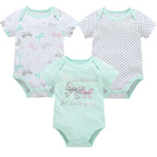 Kavkas Baby Girls Bodysuits 6/3 pcs/lot Summer Cotton Baby Clothes Short Sleeve Newborn body bebe 0-3 months Infant Clothing