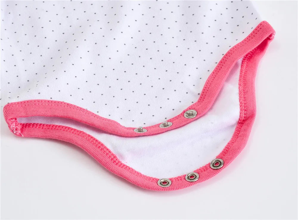 Kavkas Baby Girls Bodysuits 6/3 pcs/lot Summer Cotton Baby Clothes Short Sleeve Newborn body bebe 0-3 months Infant Clothing