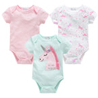 Kavkas Baby Girls Bodysuits 6/3 pcs/lot Summer Cotton Baby Clothes Short Sleeve Newborn body bebe 0-3 months Infant Clothing