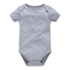 Kavkas 3PCS 5PCS Baby Boys Girls Clothes Solid White Short Sleeve Cotton Baby Bodysuits body bebe 0-24 months Newborn Jumpsuit