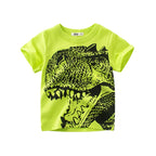 2 3 4 5 7 9 Years Summer Baby Boys Short Sleeve T-shirt Children Kids Cotton Cartoon Tops For Little Boys KF1022