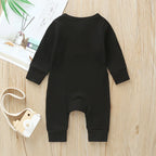 Spring Autumn Newborn Infant Baby Boys Girls Full Sleeve Rib Cotton Romper Playsuit Jumpsuit