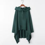 Fashion Trends New European and N Pure Color Long Hoodie