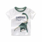 2 3 4 5 7 9 Years Summer Baby Boys Short Sleeve T-shirt Children Kids Cotton Cartoon Tops For Little Boys KF1022