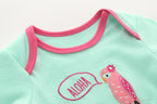 Baby Girl Fall Jumpsuit Long Sleeve 3Pcs Pure Cotton Newborn Bodysuits Round Collar Toddler Boy Clothes Set Infant Cute Costume