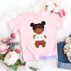 Kawaii Girls T-Shirt Funny Daniel Tiger’S Neighborhood Cartoon Print Baby Girls Clothes Fashion Children’S Tshirt Pink Shirt Top