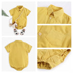 Sanlutoz Cotton Baby Boys Bodysuits Fashion Newborn Clothes for Baby Boy Short Sleeve Summer Baby Clothing Plaid