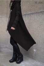 Fashion Trends New European and N Pure Color Long Hoodie