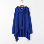 Fashion Trends New European and N Pure Color Long Hoodie