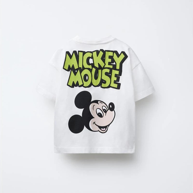 Cute Printed T-shirt Round Neck Basic 2025 Summer Clothing For Boys Simple Fashion T-shirt Cartoon Top Short Sleeve