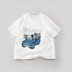 Disney Mickey Boys T Shirts Short Sleeved Tops Cartoon Cotton Kids Clothing Summer Casual Simple Children Tees Toddler Costume