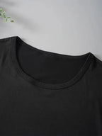 Plus Size PARIS Print T-shirt Short Sleeve Crew Neck Casual Top For Summer & Spring Women's Clothing