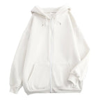 Women's Long Sleeve Zip Closure Breathable Lightweight Sweatshirts Perfect Autumn Hoodie Jackets in Casual Street Style