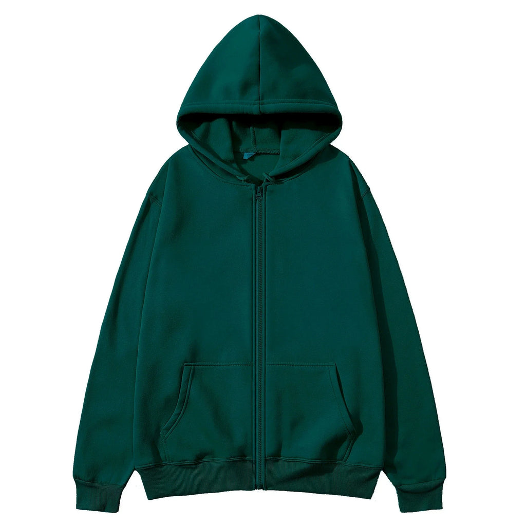 2025 Women Fleece Zip Up Hoodies Running Sports Sweatshirts Fashion Female Classic Casual Zipper Jackets Y2k Hip Hop Streetwear