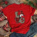 Women Tshirts Merry Christmas Tree Print Red Top Femal New Clothing Short Sleeve 90s Girls Lucky Deer T-shirts Aesthetic Clothes