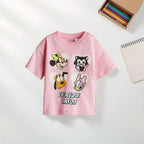 Fashion Simple Kids Clothes T-shirt Summer Children's Wear Tops Short Sleeve Tees Printed Cartoon Cotton Casual Tshirts 9m-7y