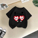 Summer's New Stylish and Fashionable Short-sleeved T-shirts for Boys and Girls, Round-neck Short-sleeved Children's Clothing