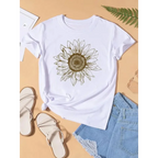 Graphic T-shirt Women Top Lady Female Shirt Tee Flower Carto Women Clothes Aesthetic Clothes Tops
