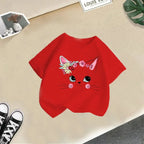 Girls Short Sleeve T-shirt Summer New Children's Top Loose Fashion Short Sleeves Clothes  Kids Clothes