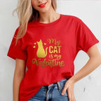 New Tshirts for Women Casual T Shirts Casual Tee Clothes Valentine Leopard Love Heart Printed T-Shirts Hip Hop Street Tops