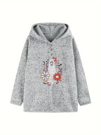 Women Plus Size Woven Autumn Hoodie