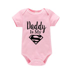 Baby Romper Newborn Baby Boys Girls Clothes Gold Daddy Is My Hero Funny Print Infant Baby Jumpsuit Cute Casual Baby Bodysuit