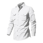 Men's Long Sleeve Shirt, Tiki Retro Solid Color Fitness Wear, Harajuku Street High Quality Fashion Jogging Fitness Autumn Shirt