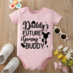 Daddy's Future Gaming Buddy Print Cloths Pure Cotton Comfortable Onesie Bodysuit for Baby Jumpsuit for 0 To 12 Months Newborn