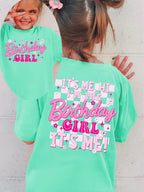 Girl Clothes Birthday Princess Printed Girls T-Shirt Happy Birthday Girl Party Outfit Tops Kids Short Sleeve Tshirt Kids Clothes