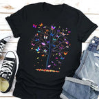 Beautiful Flower Print Women T-Shirts Casual Breathable Soft Short Sleeve Tops Loose Comfortable Street Female Clothes Pink T Sh