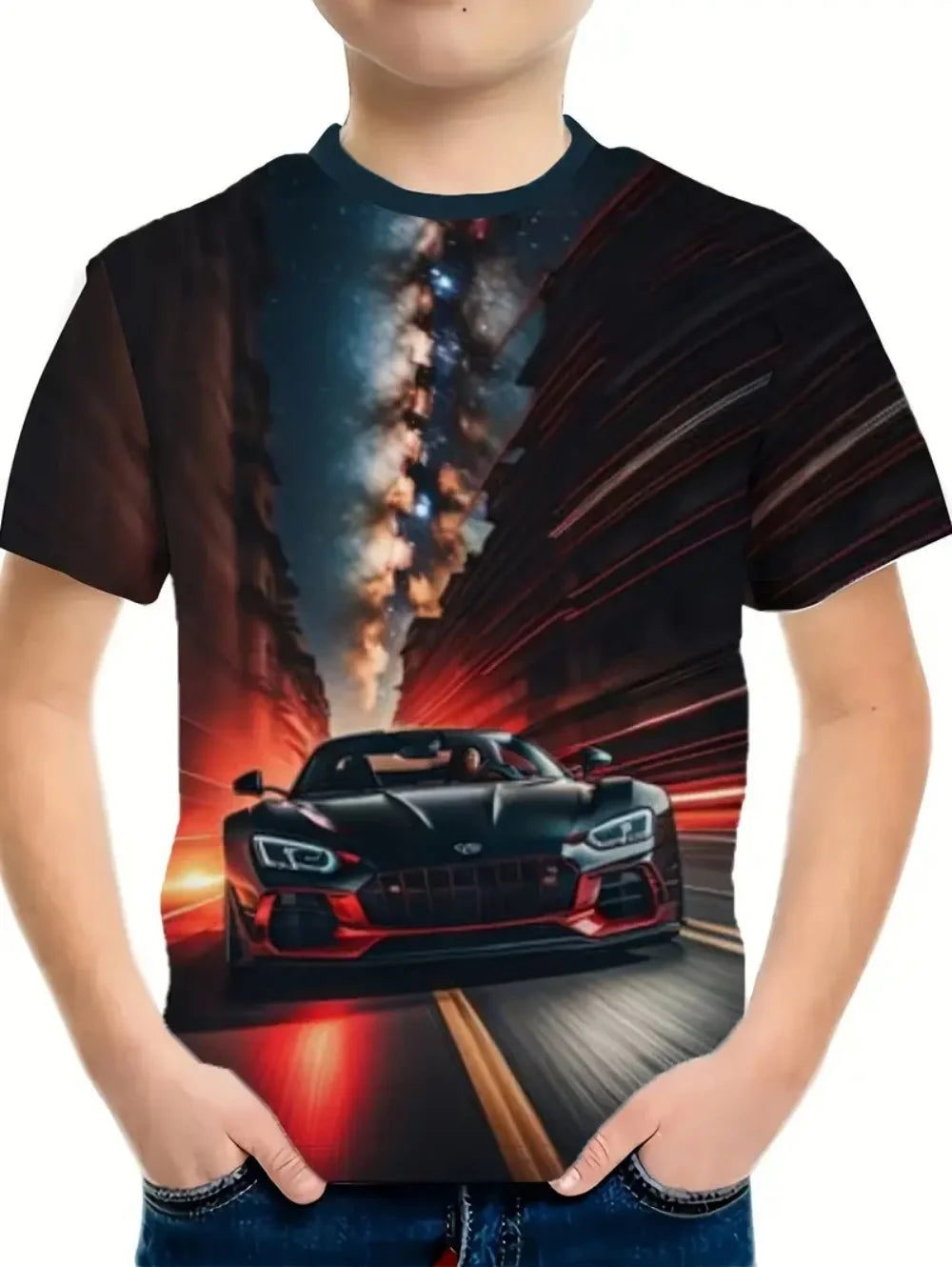 Racing Cars Graphic Printe T Shirts Boys Girls Gift Kids Short Sleeve Tops for Children Clothes from 2 to 8 Years Boys T-Shirts