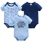Kavkas 3 Pcs/lot Baby Boy Bodysuit 100% Cotton Lion Print 3M 6M 9M 12M Newborn Girls Clothes Summer Body Clothing