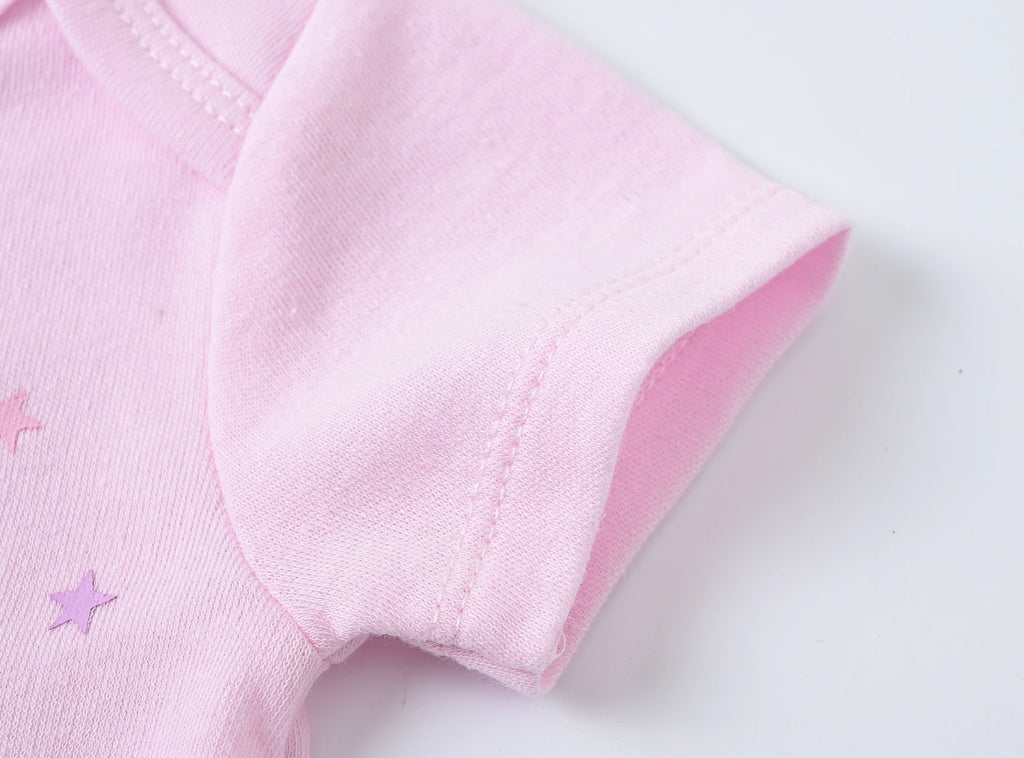 3/6 pcs a lot Baby Girls Clothes  pour nouveaux Cotton Short Sleeve Girl Bodysuit 0-12 Months Newborn Boys Clothing Toddler