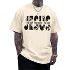 Christian Jesus Faith Shirts for Men God Religious Cross Bible Verse Inspirational Oversized Graphic Tees Tops Graphic T-Shirts