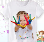 Summer's New Stylish and Fashionable Short-sleeved T-shirts for Boys and Girls, Round-neck Short-sleeved Children's Clothing