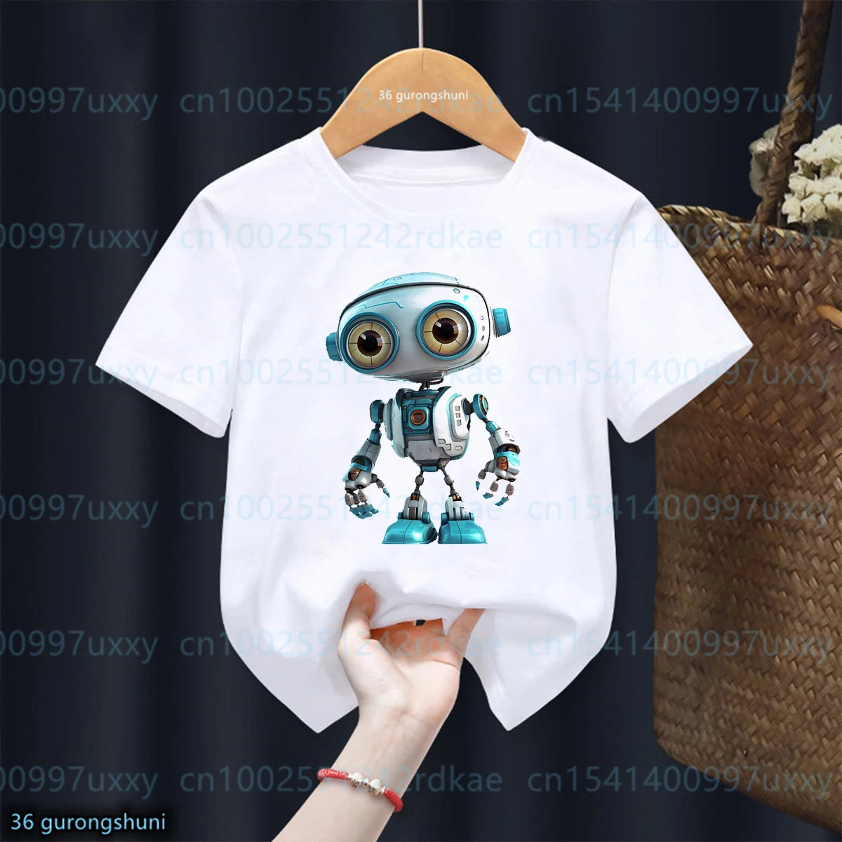 New Boys T-shirt Cool Robot Print Tshirt Fashiona Trendy Boys Clothing Cute Baby Tshirt Summer O-Neck boys Top 1-15 yeas old