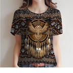Women's T-Shirt for Women Summer Short Sleeve Loose Casual Flower Printed Top Indian Pattern Pullover T Shirts for Girls Sweater