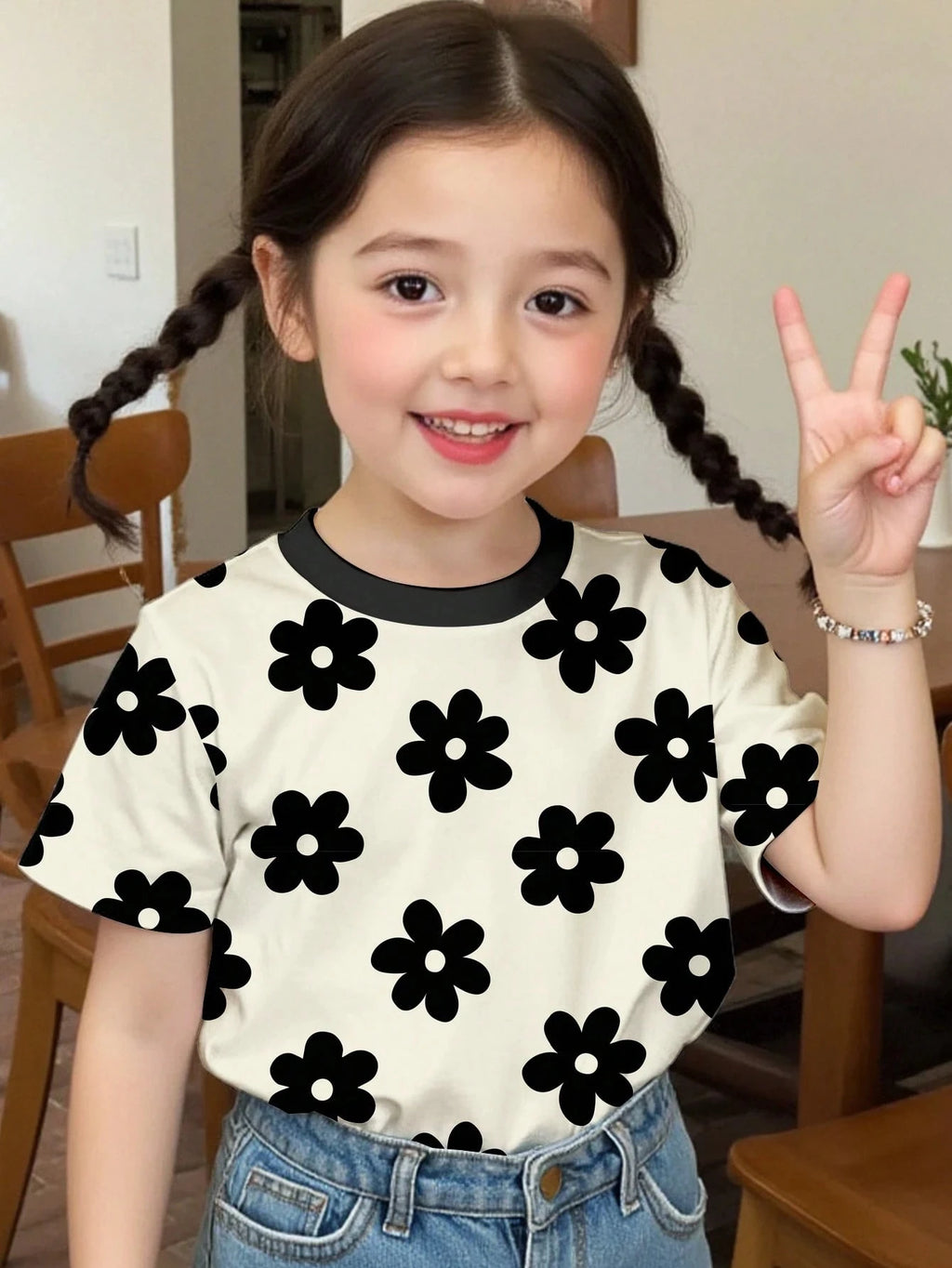 Girl Clothing Summer 3D Print T-Shirt Kawaii Cat Graphic Kids Girls Clothes Outdoor Short Sleeve Causal Children Top for Girls